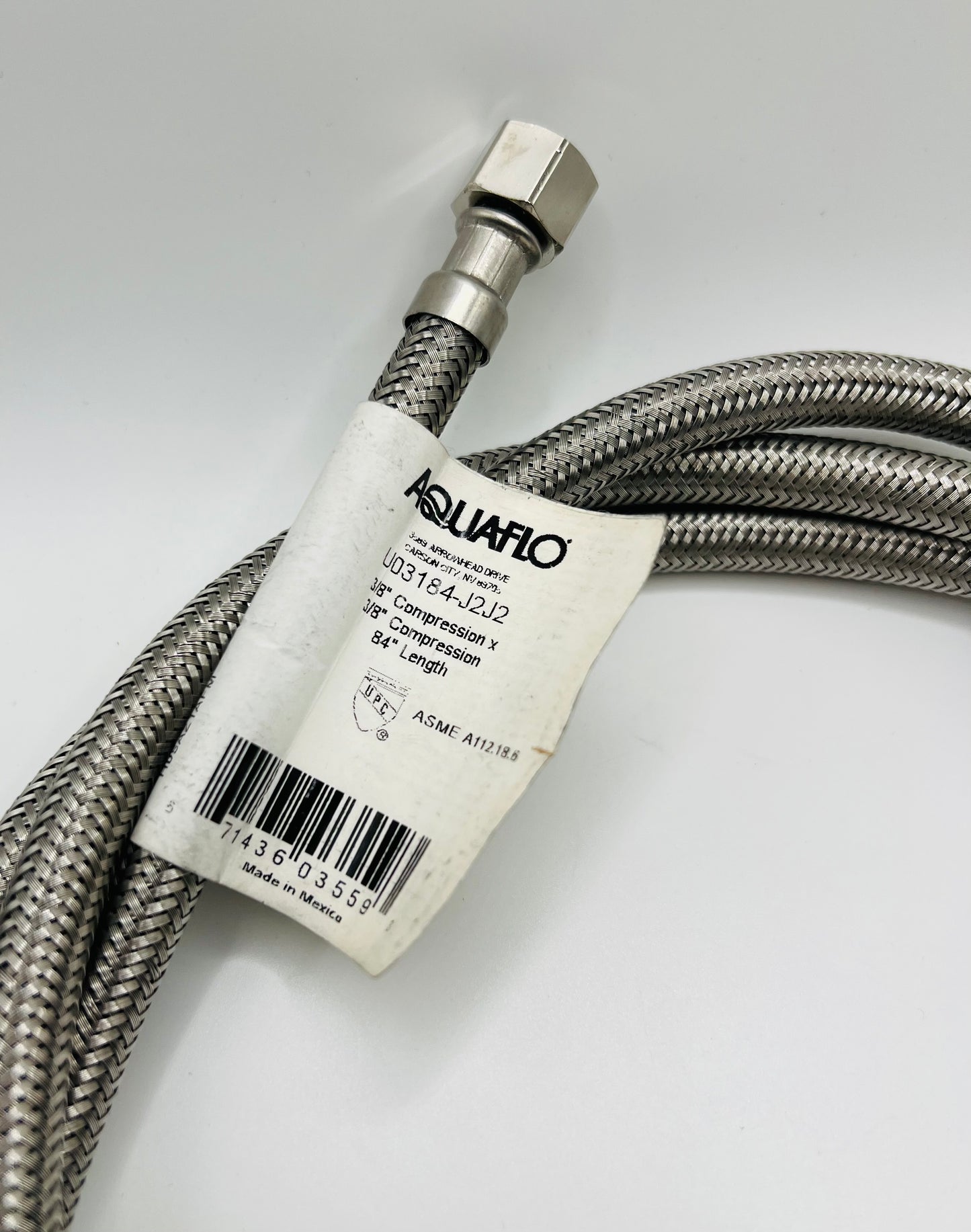 Synesso 1.5070 Stainless Steel Braided Hoses,3/8” Compression 84” Long