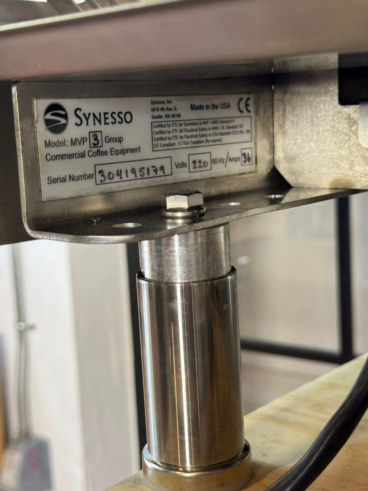 Refurbished Synesso MVP 3GRP Stainless Steel Body - Year 2019 + Synesso line boost pump