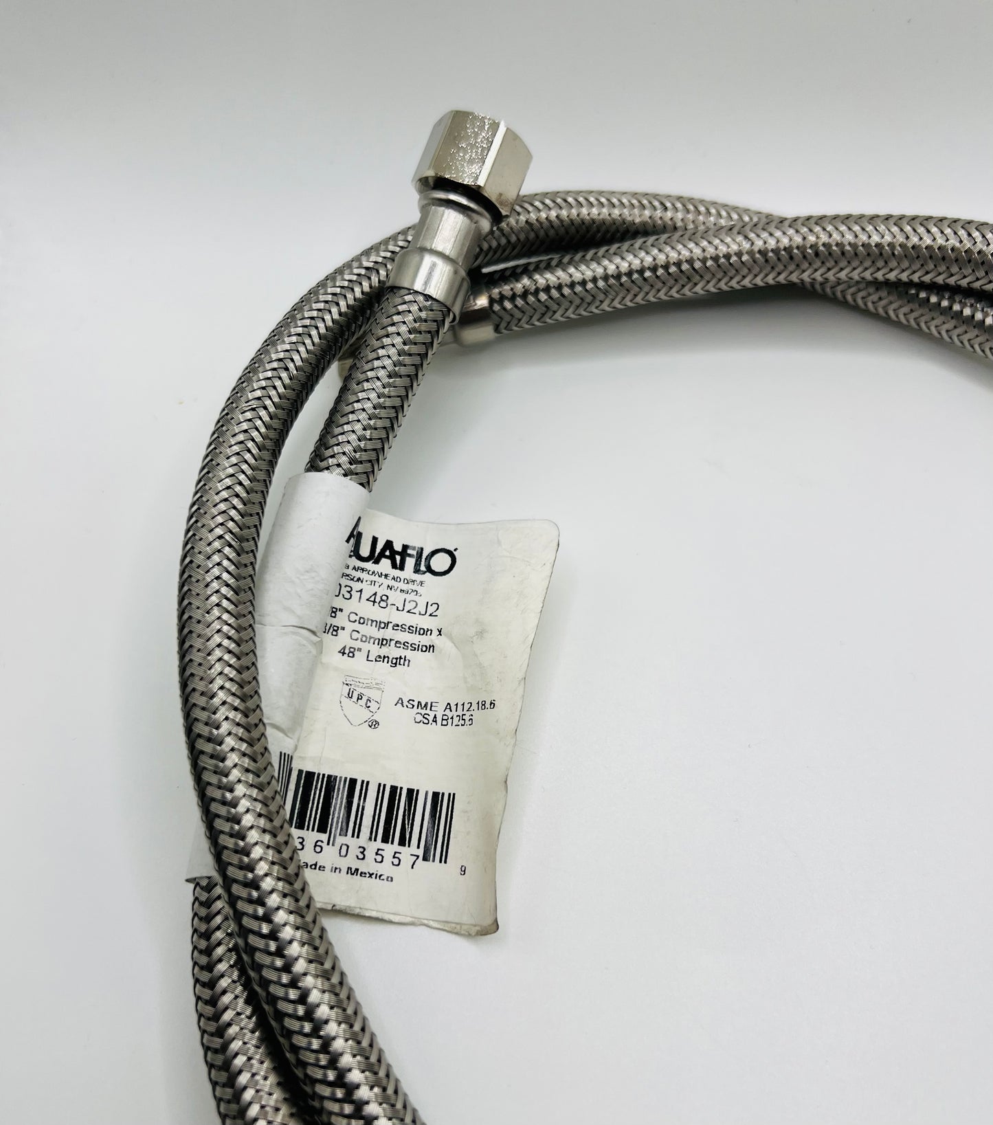 Synesso 1.5060 Stainless Steel Braided Hoses, 3/8” Compression 48” Long