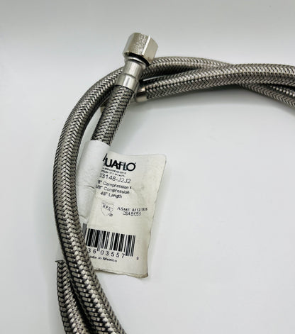 Synesso 1.5060 Stainless Steel Braided Hoses, 3/8” Compression 48” Long