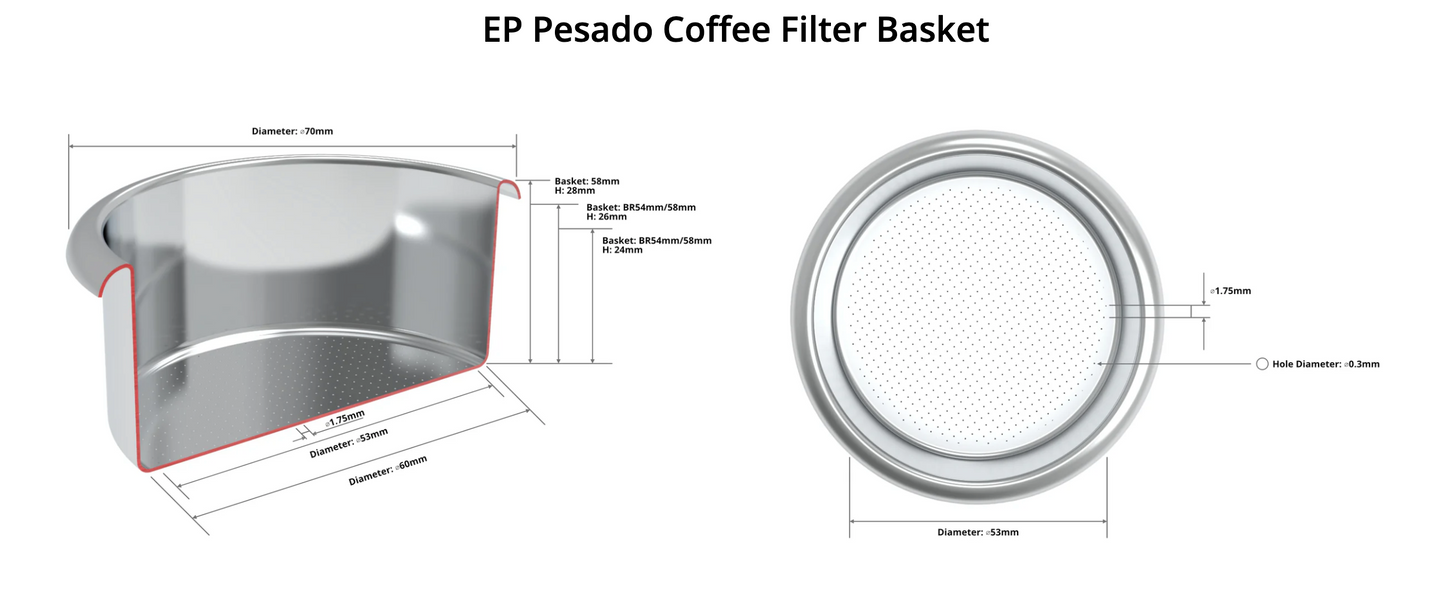 Pesado PSEP20G EP-20g Pesado Basket 58.5